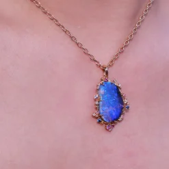 Tomfoolery One-Of-A-Kind Purple Lagoon Opal Necklace Outlet