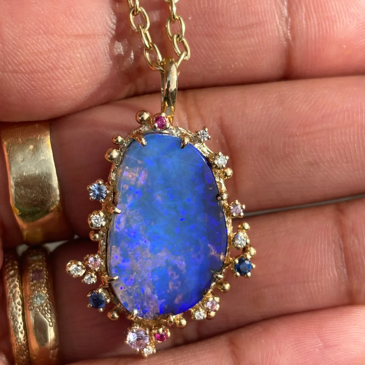 Tomfoolery One-Of-A-Kind Purple Lagoon Opal Necklace Outlet
