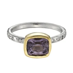 Tomfoolery One-Of-A-Kind Purple Spinel & Diamond Gold Ring Discount