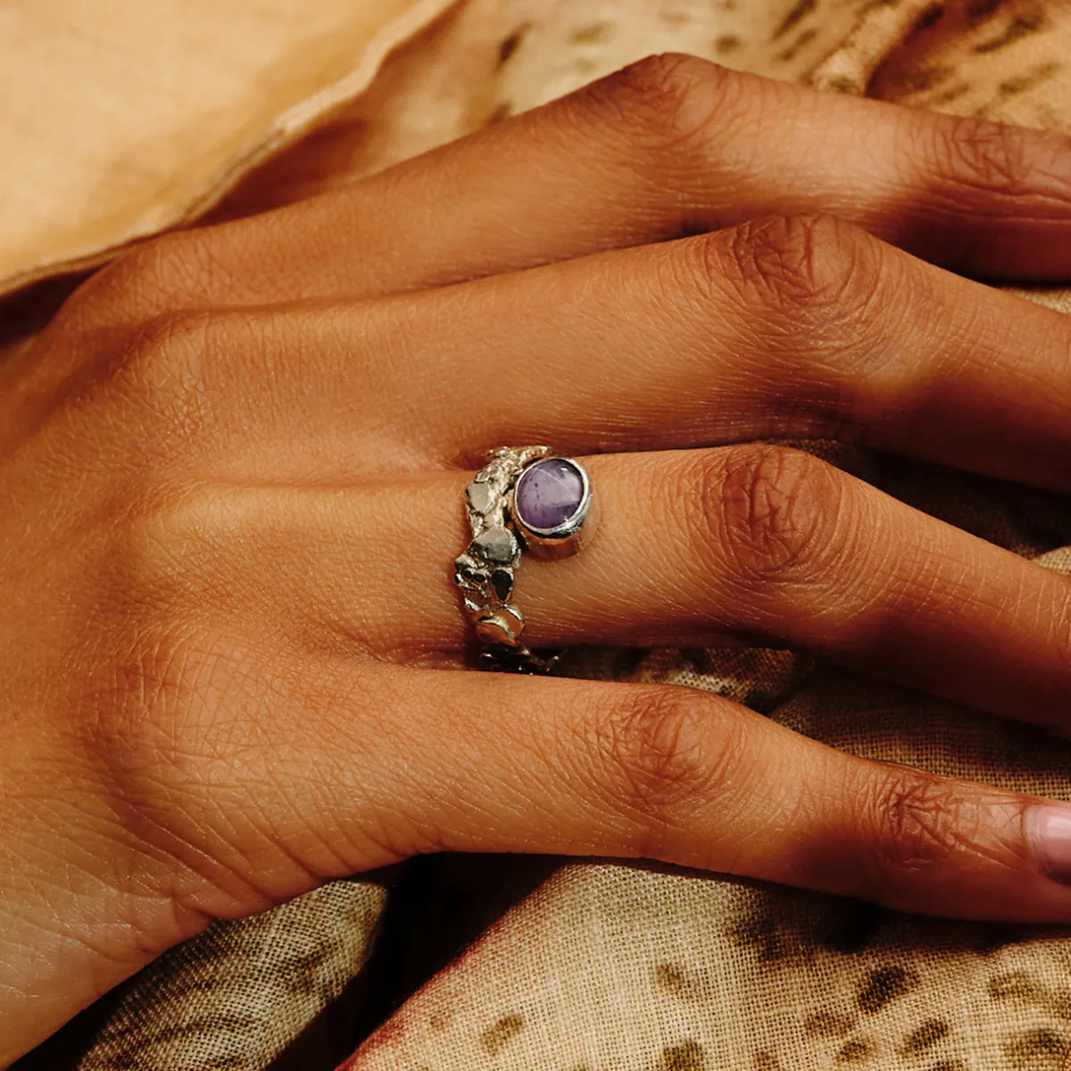 Tomfoolery One-Of-A-Kind Purple Star Sapphire Ring Clearance