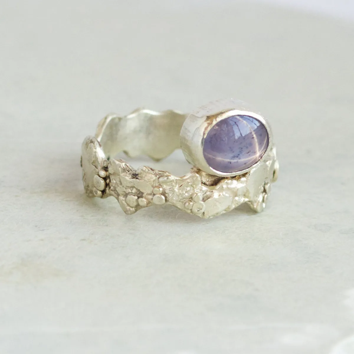 Tomfoolery One-Of-A-Kind Purple Star Sapphire Ring Clearance