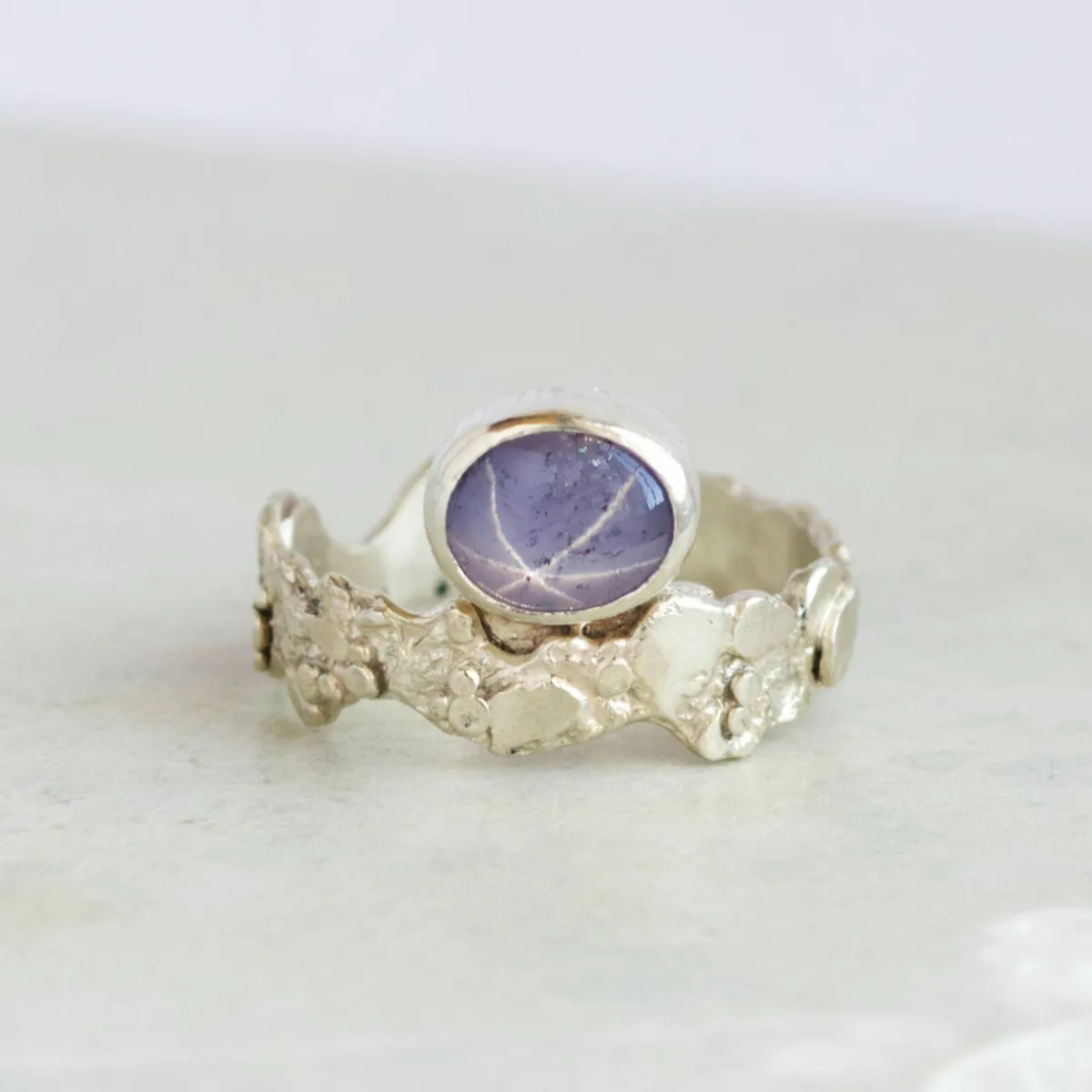 Tomfoolery One-Of-A-Kind Purple Star Sapphire Ring Clearance