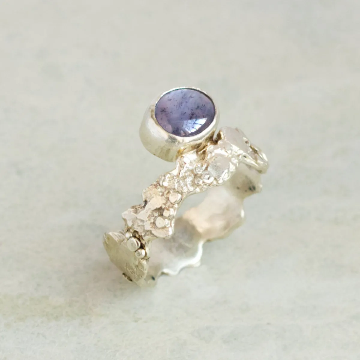 Tomfoolery One-Of-A-Kind Purple Star Sapphire Ring Clearance
