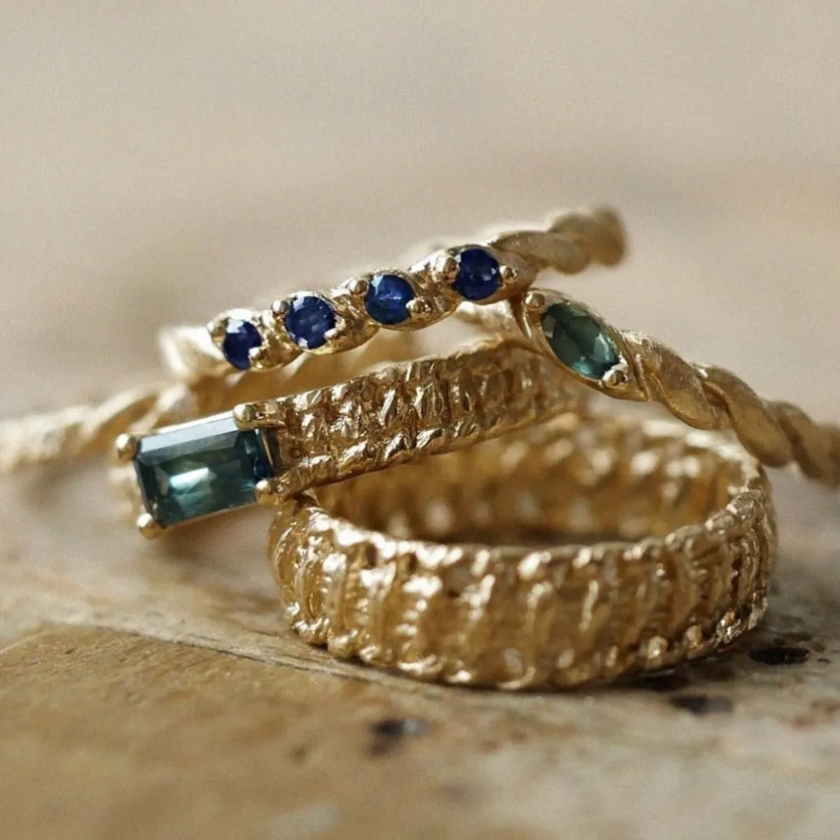Tomfoolery One-Of-A-Kind Radiant Sapphire Woven Ring Online