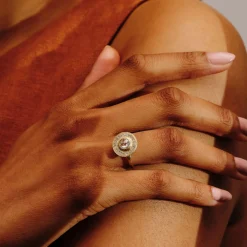 Tomfoolery One-Of-A-Kind Rose Cut Lab Diamond Halo Ring Online
