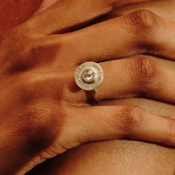 Tomfoolery One-Of-A-Kind Rose Cut Lab Diamond Halo Ring Online