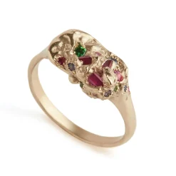 Tomfoolery One-Of-A-Kind Ruby Treasure Signet Ring Hot