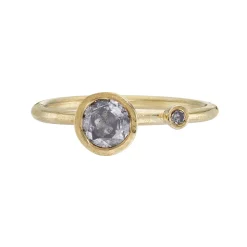 Tomfoolery One-Of-A-Kind Salt & Pepper Diamond Duo Ring Discount