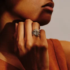Tomfoolery One-Of-A-Kind Salt & Pepper Diamond Tiara Ring Best