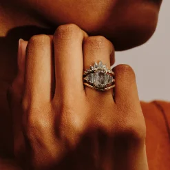 Tomfoolery One-Of-A-Kind Salt & Pepper Diamond Tiara Ring Best