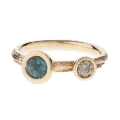 Tomfoolery One-Of-A-Kind Sapphire & Champagne Diamond Toi et Moi Ring Best