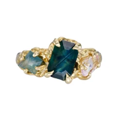 Tomfoolery One-Of-A-Kind Sapphire & Morganite Ring New