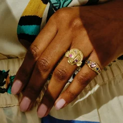 Tomfoolery One-Of-A-Kind Sapphire Face Ring Online