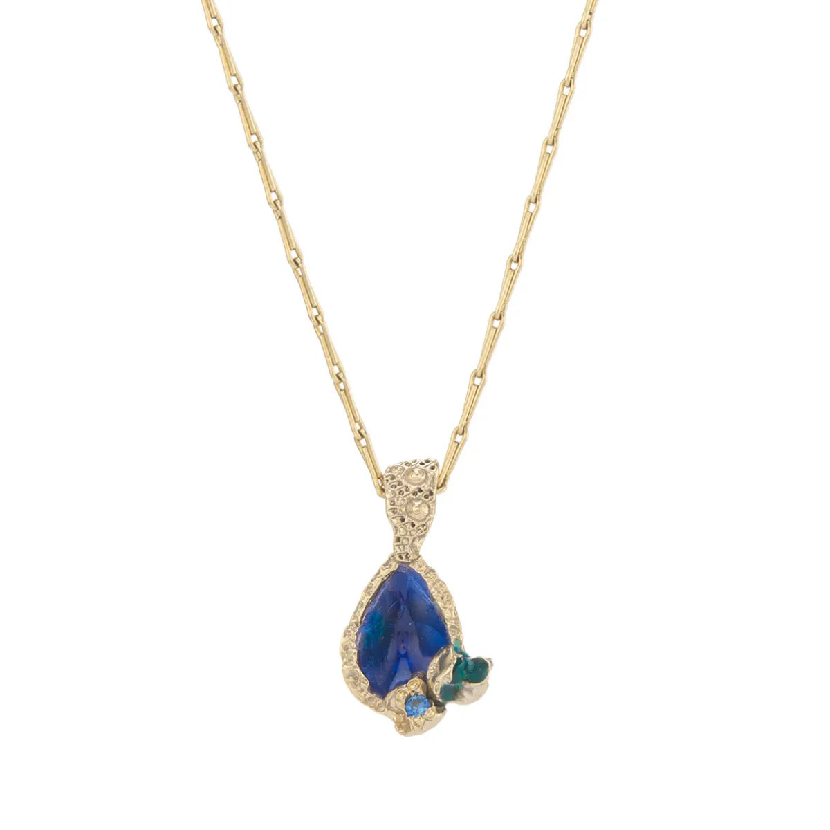 Tomfoolery One-Of-A-Kind Sea Sapphire Pendant Online