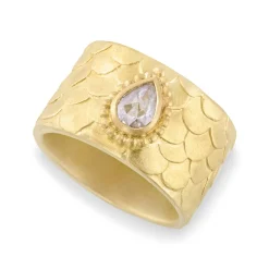 Tomfoolery One-Of-A-Kind Snug Ring with Pear Diamond Fashion