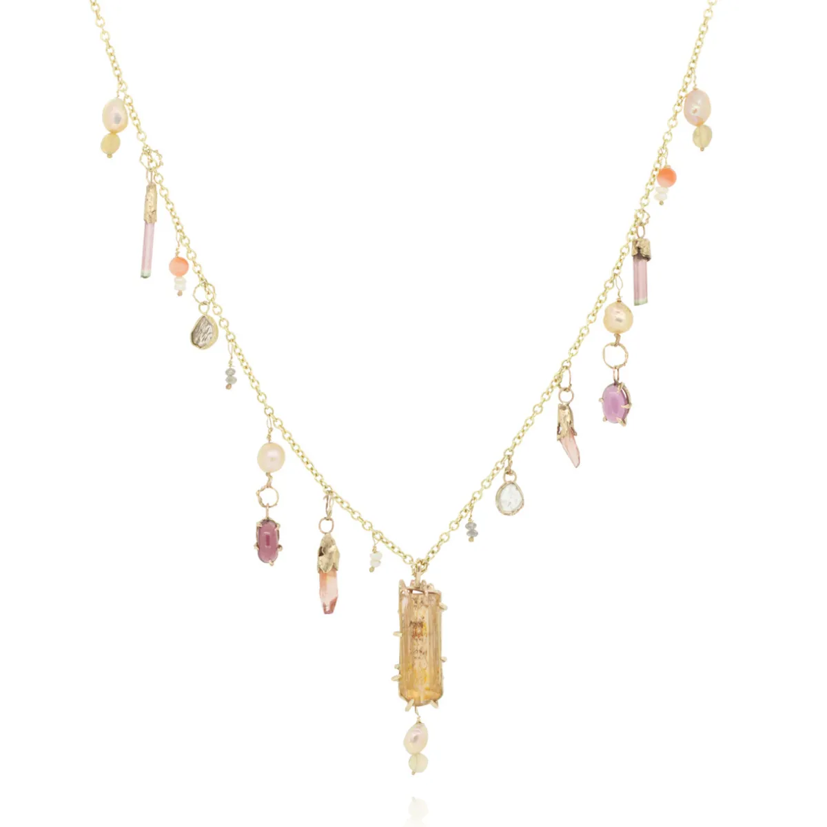 Tomfoolery One-Of-A-Kind Sunset Gemstone Necklace Outlet