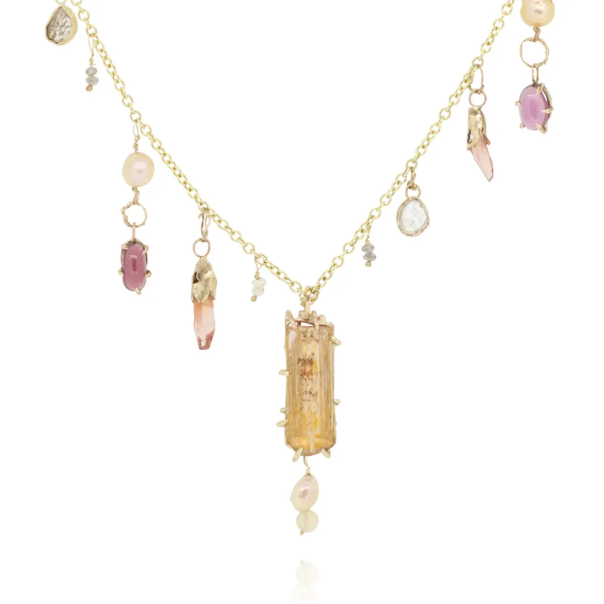 Tomfoolery One-Of-A-Kind Sunset Gemstone Necklace Outlet