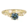 Tomfoolery One-Of-A-Kind Teal Sapphire & Diamond Antheia Ring Online