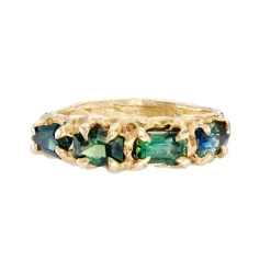 Tomfoolery One-Of-A-Kind Teal Sapphire Band Hot