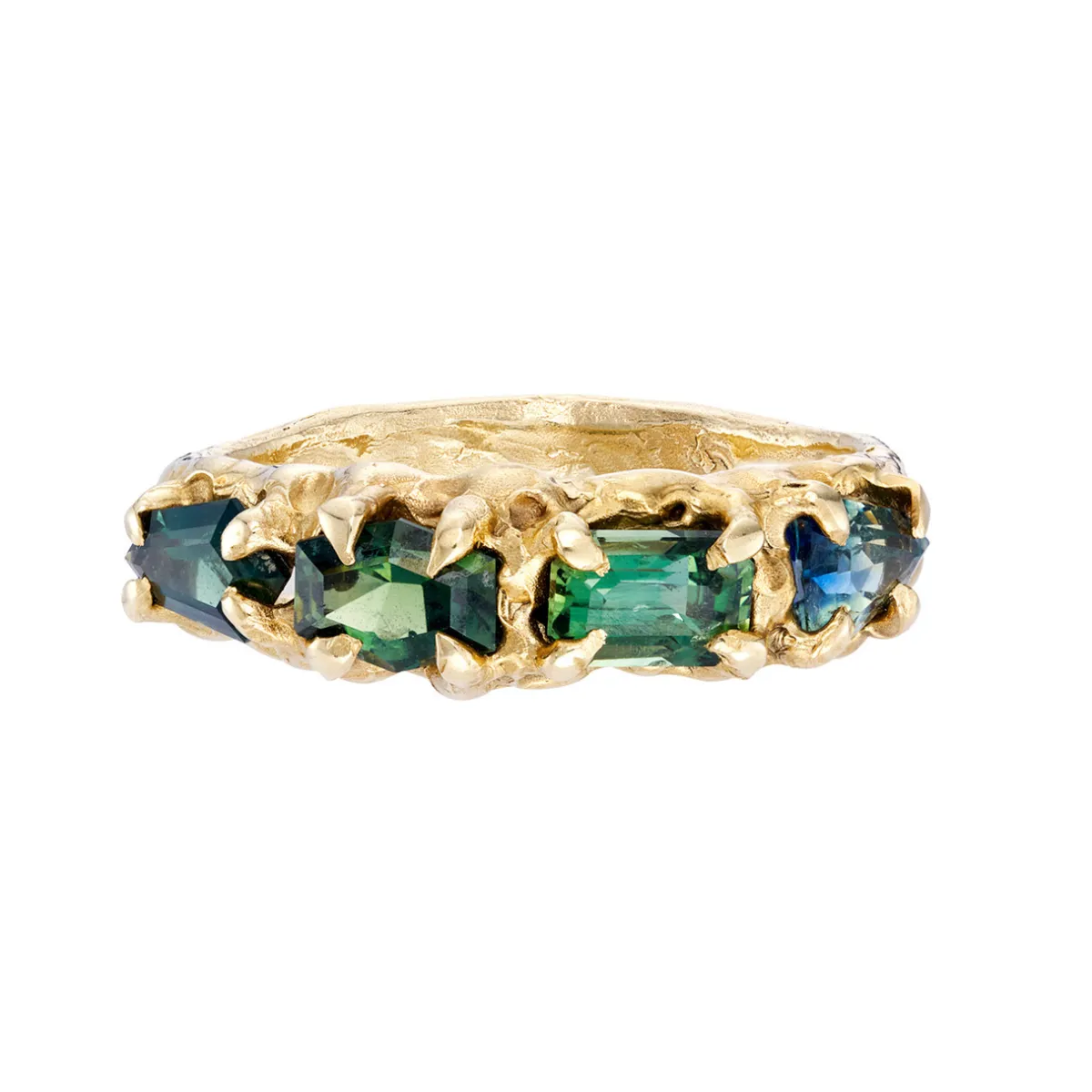 Tomfoolery One-Of-A-Kind Teal Sapphire Band Hot