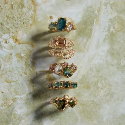 Tomfoolery One-Of-A-Kind Teal Sapphire Band Hot