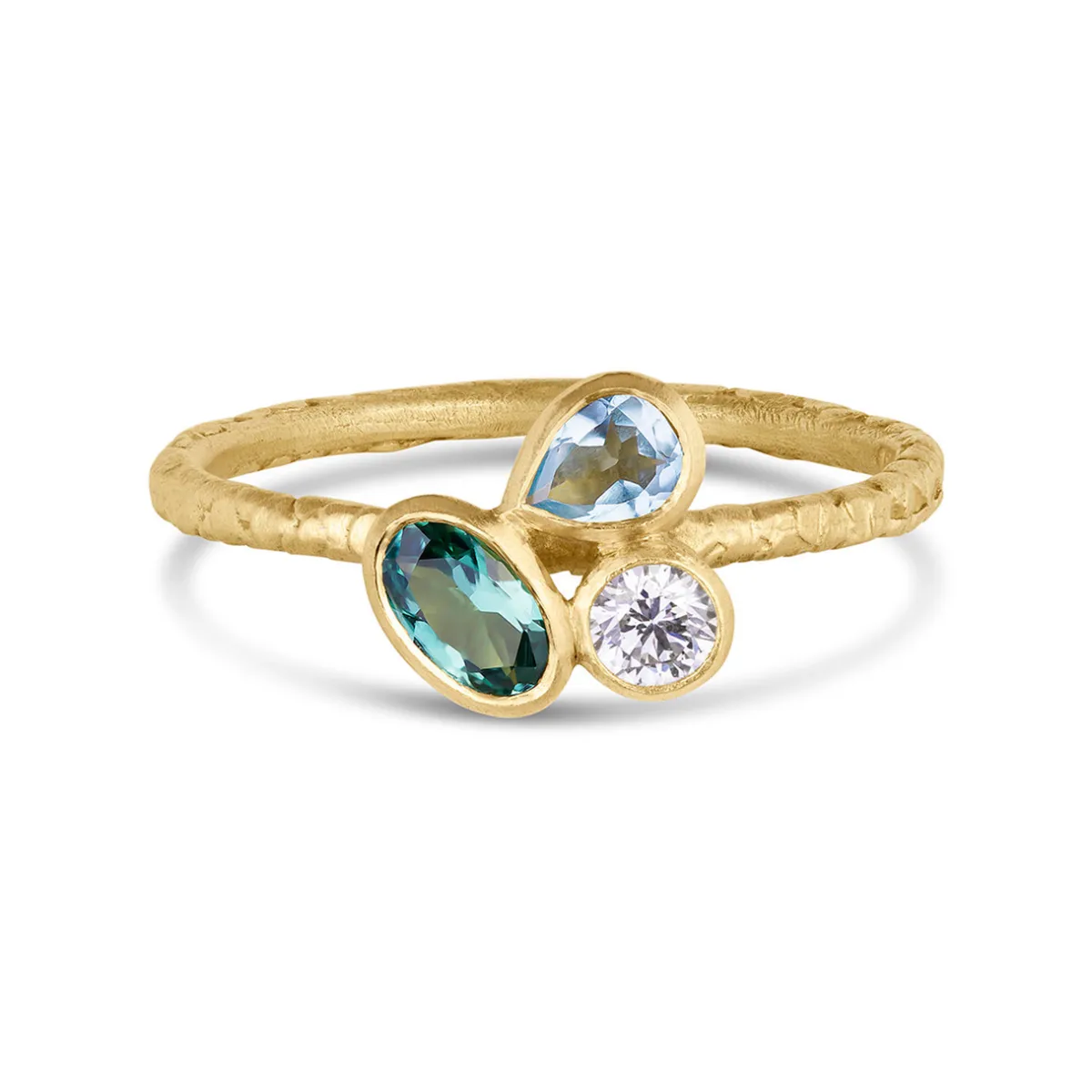 Tomfoolery One-Of-A-Kind Tourmaline Swirling Stones Ring Outlet