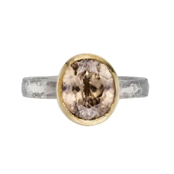 Tomfoolery One-Of-A-Kind White Gold & Champagne Zircon Ring Discount