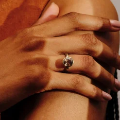 Tomfoolery One-Of-A-Kind White Gold & Champagne Zircon Ring Discount