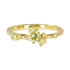 Tomfoolery One-Of-A-Kind Yellow Diamond Antheia Ring Clearance