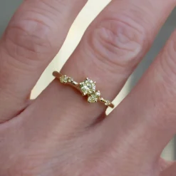 Tomfoolery One-Of-A-Kind Yellow Diamond Antheia Ring Clearance