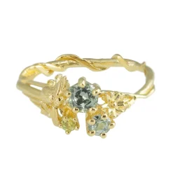 Tomfoolery OOAK Beekeeper Sapphire Cluster Ring Fashion