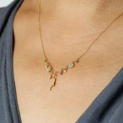 Tomfoolery Opal & Diamond Droplet Bibelo Necklace Best
