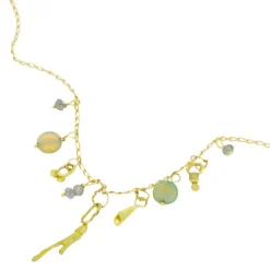 Tomfoolery Opal & Diamond Droplet Bibelo Necklace Best