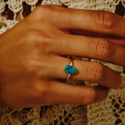 Tomfoolery Opal & Diamond Irregular Ring Clearance