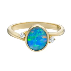 Tomfoolery Opal & Diamond Oval Ring New