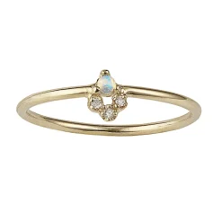 Tomfoolery Opal & Diamond ‘Posy’ Ring Clearance