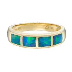 Tomfoolery Opal Inlay Deep Blue Band Online