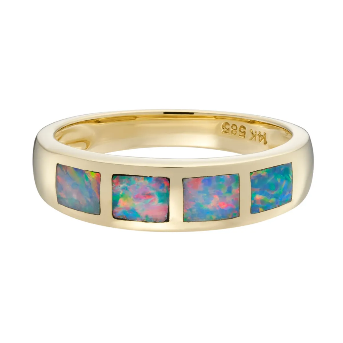 Tomfoolery Opal Inlay Pink Blue Band Discount