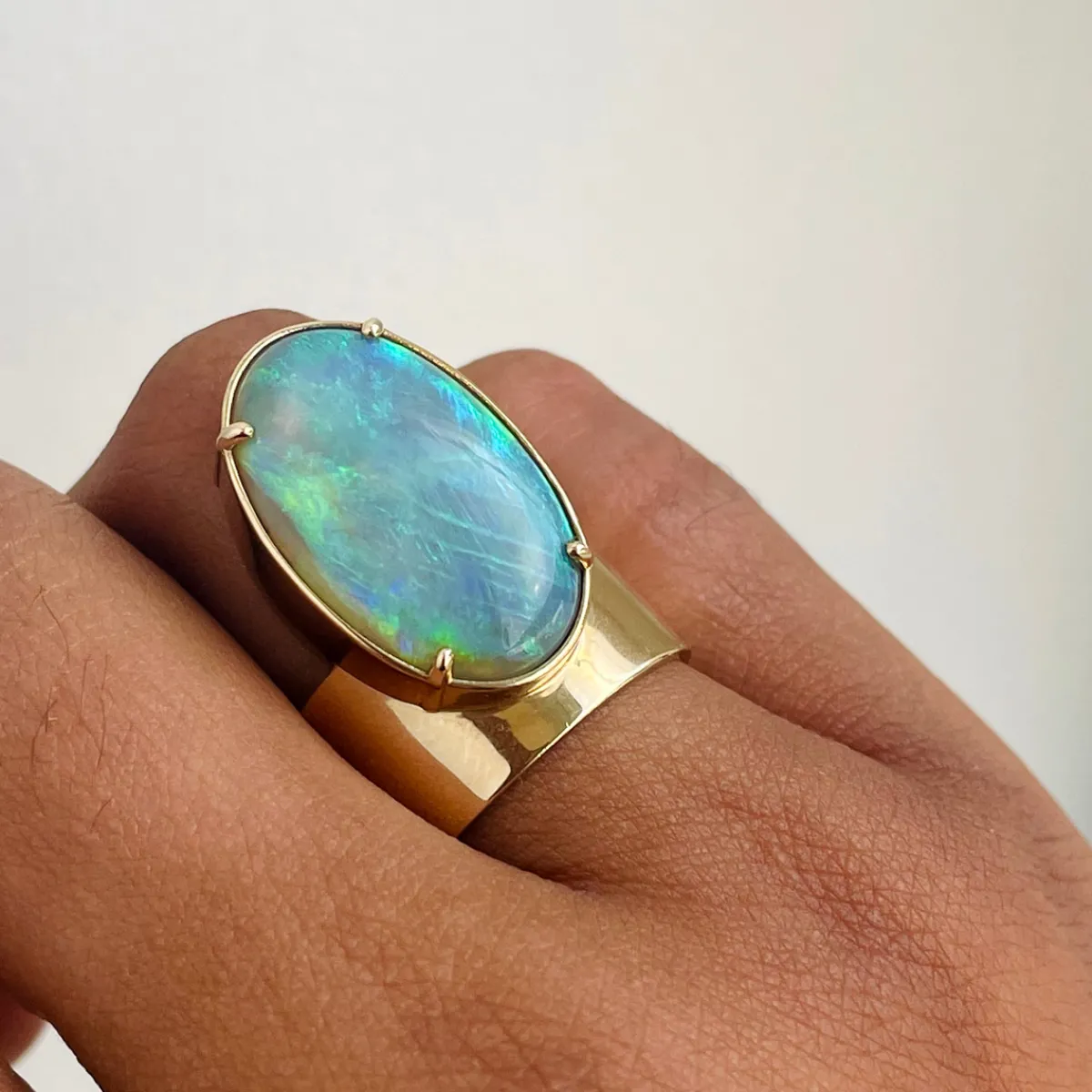 Tomfoolery Opal Monolith Art Ring Outlet