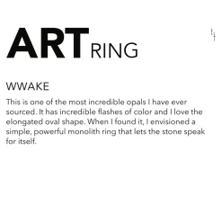 Tomfoolery Opal Monolith Art Ring Outlet
