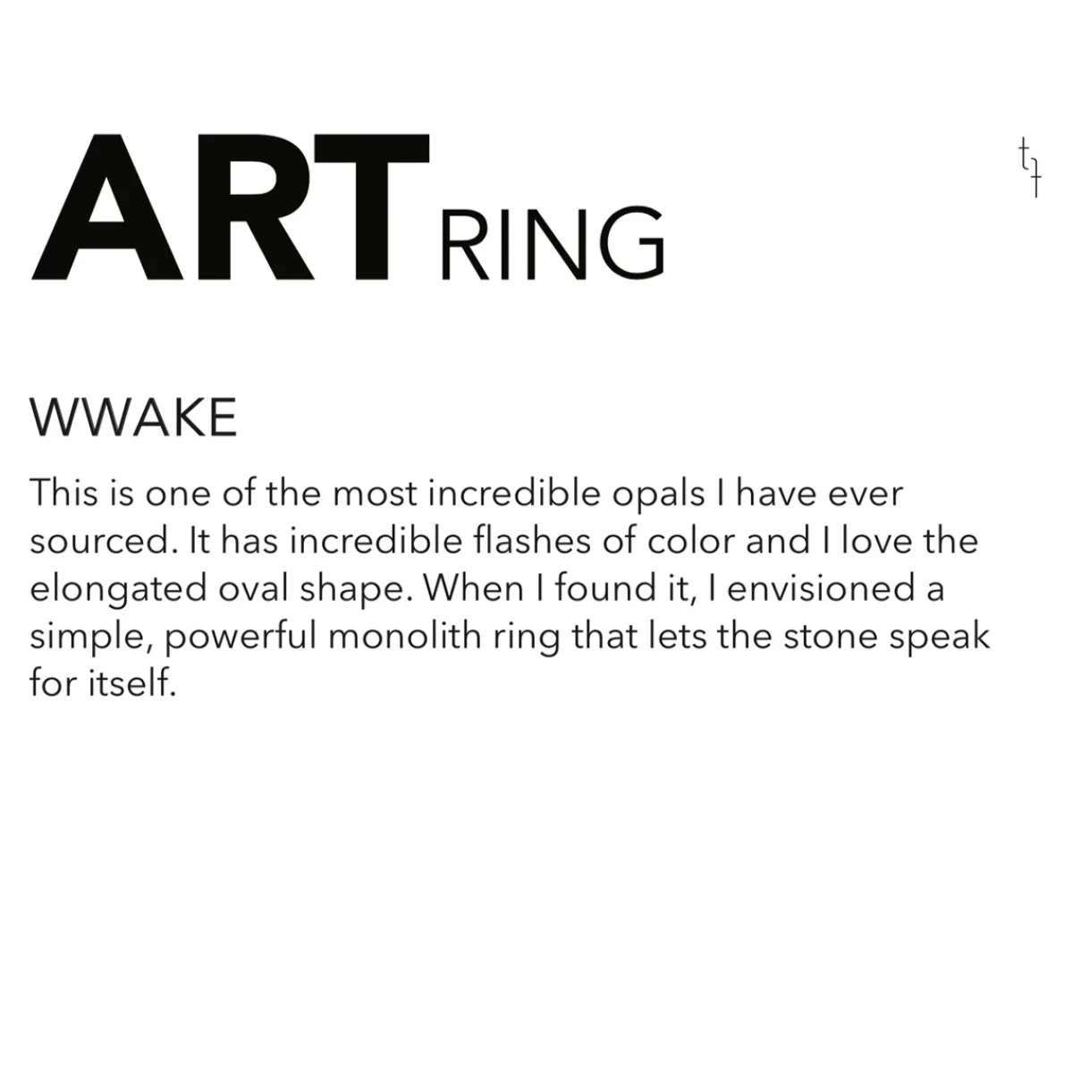 Tomfoolery Opal Monolith Art Ring Outlet