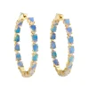 Tomfoolery Opal Pear Cut Hoops Fashion