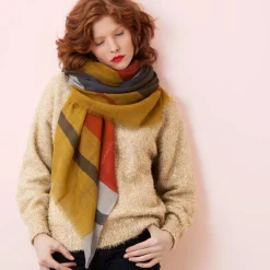 Tomfoolery Orange, Ochre and Grey Scarf Fashion