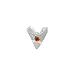 Tomfoolery Orange Sapphire Heart Stud Online