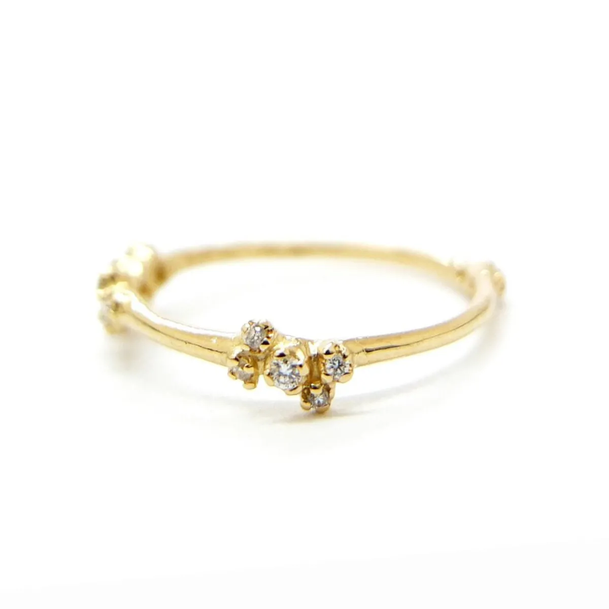 Tomfoolery Orbit Diamond Cluster Ring New