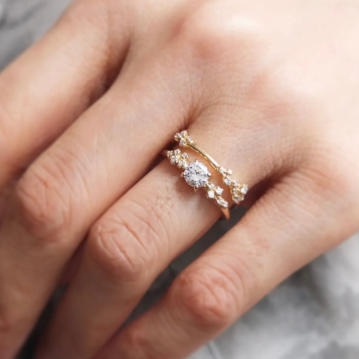 Tomfoolery Orbit Diamond Cluster Ring New