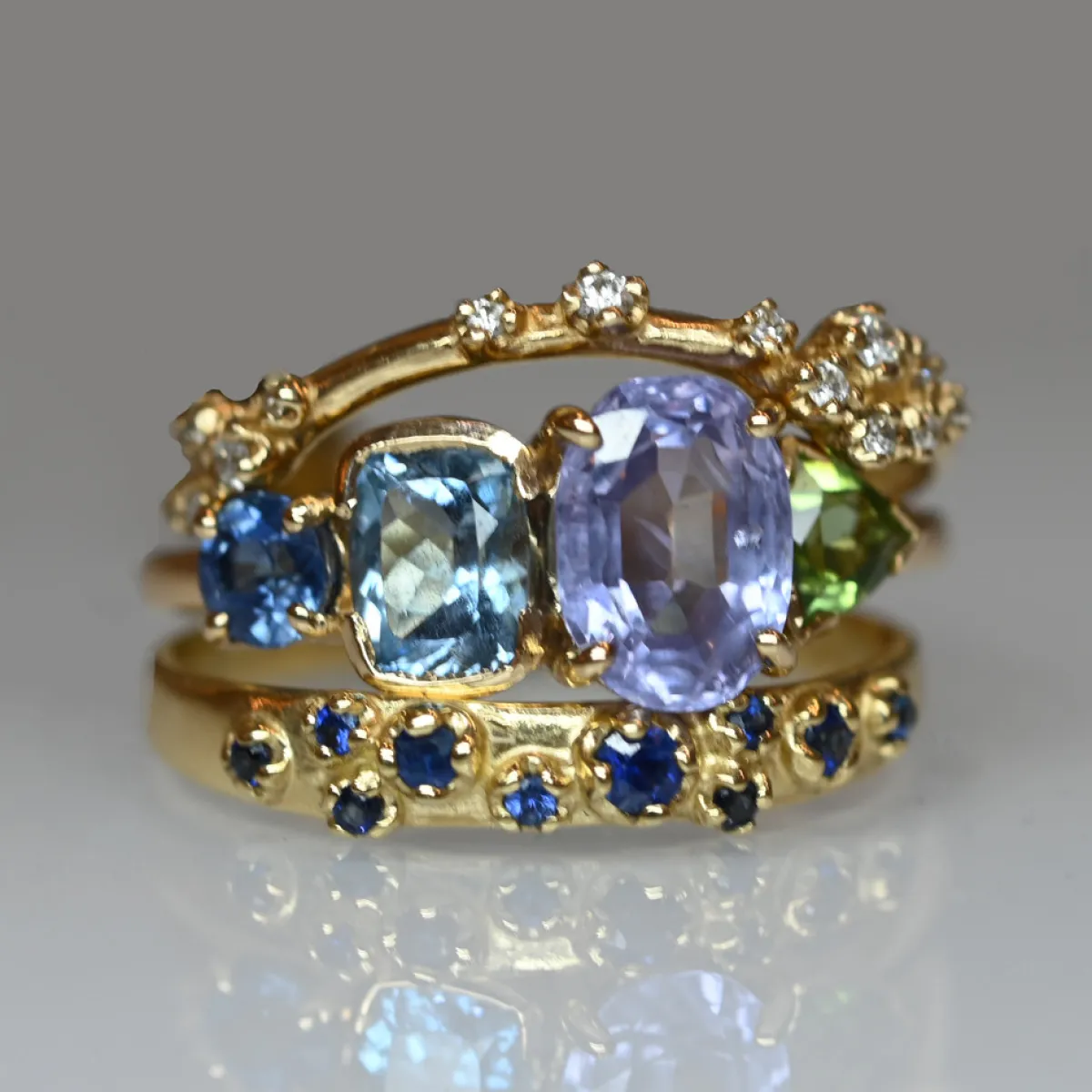 Tomfoolery Orbit Diamond Cluster Ring New