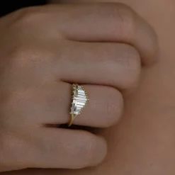 Tomfoolery Organ Needle Diamond Cluster Ring Fashion
