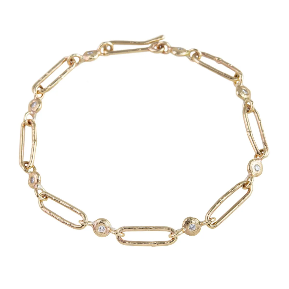 Tomfoolery Organic Diamond & 9ct Rose Gold Bracelet Outlet