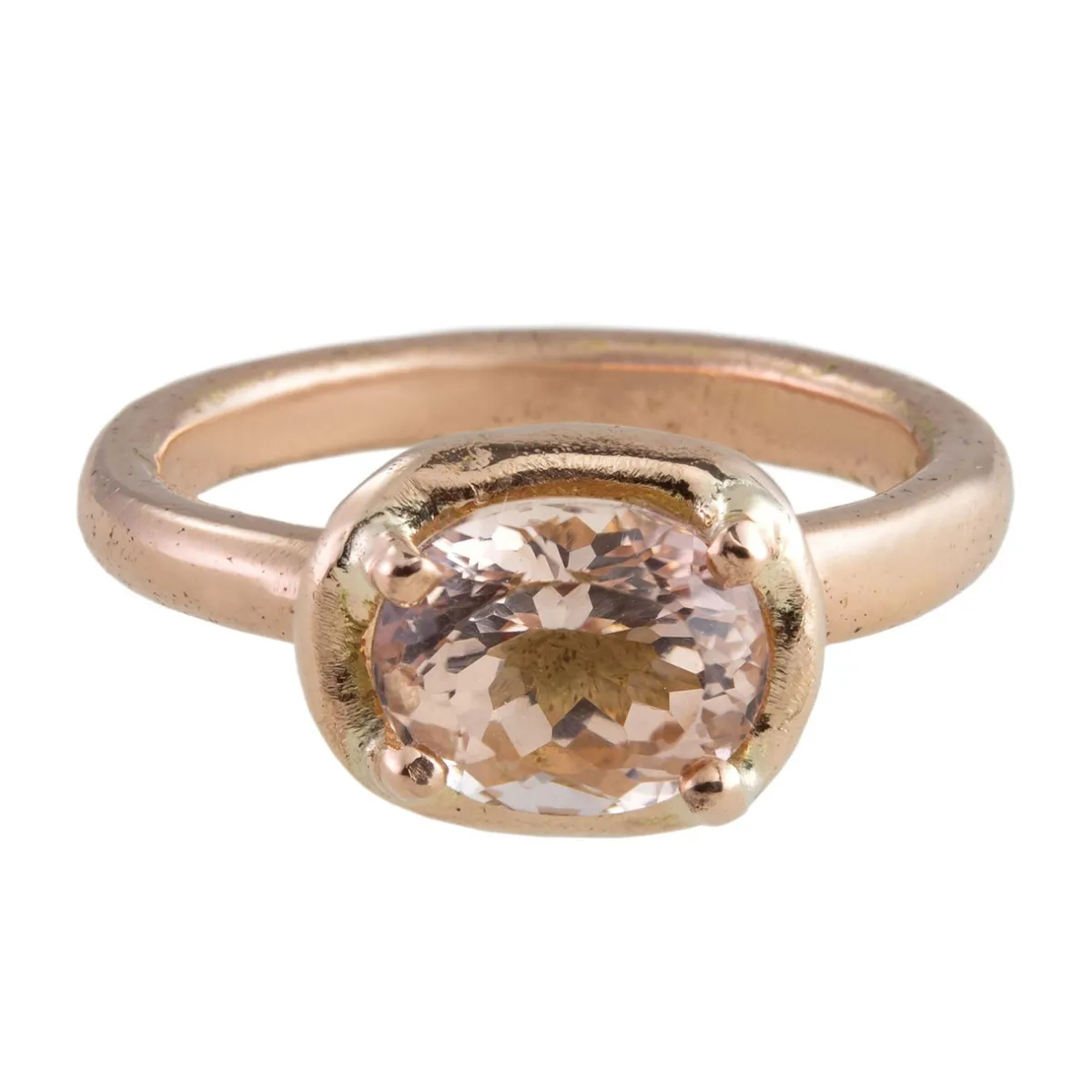 Tomfoolery Organic Morganite & 9ct Rose Gold Ring Sale